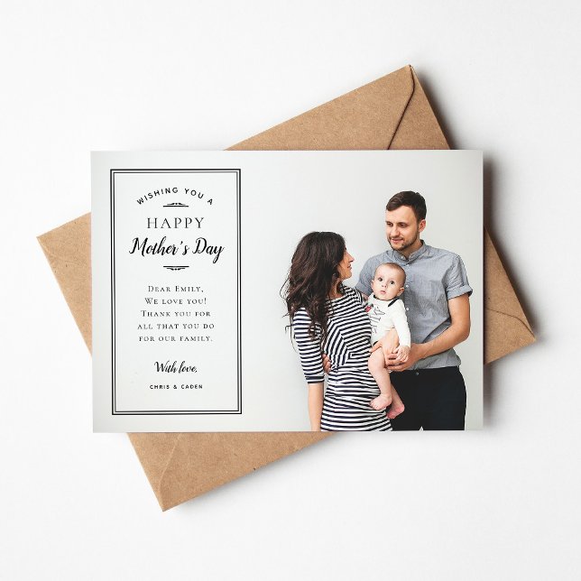 Modern Photo Overlay Mother's Day Card for Wife (Creator Uploaded)