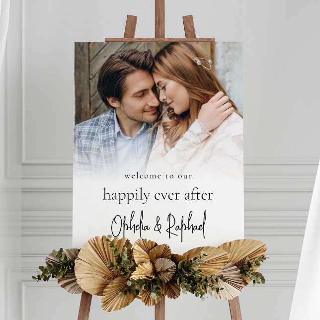 Modern Photo Overlay Script Welcome Wedding Foam Board (Creator Uploaded)
