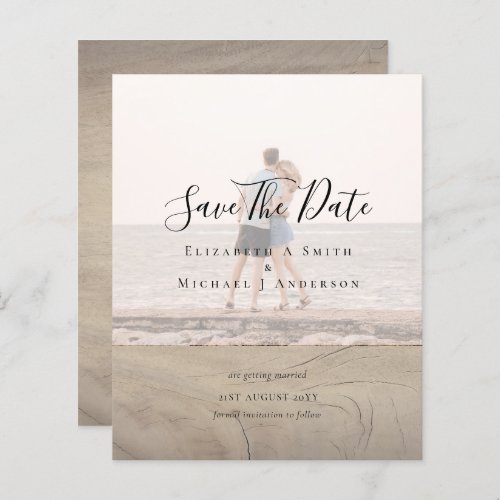 Modern PHOTO OVERLAY TEXT SAVE DATES Budget