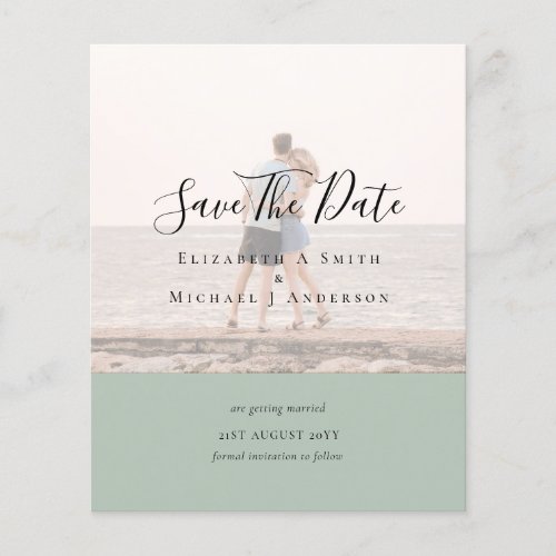 Modern PHOTO OVERLAY TEXT SAVE DATES Budget Flyer