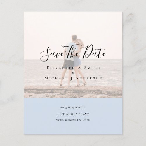 Modern PHOTO OVERLAY TEXT SAVE DATES Budget Flyer