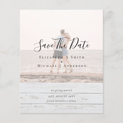 Modern PHOTO OVERLAY TEXT SAVE DATES Budget Flyer