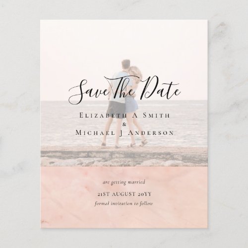 Modern PHOTO OVERLAY TEXT SAVE DATES Budget Flyer