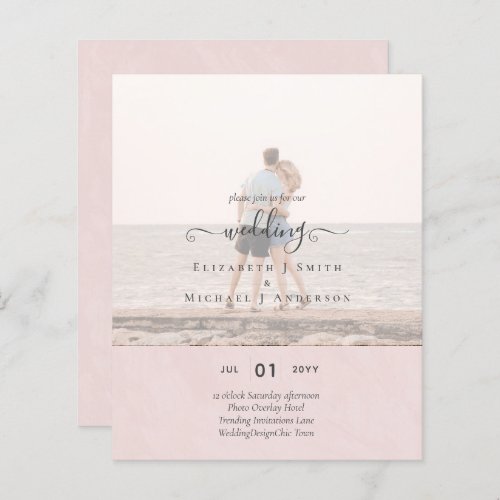 Modern PHOTO OVERLAY TEXT Wedding Budget