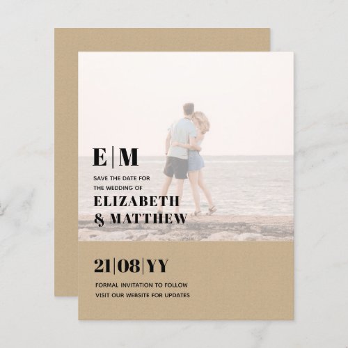 Modern Photo Overlay Text Wedding Invite Elegant