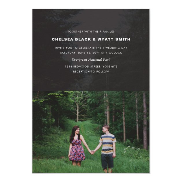 Photo Overlay Wedding Invitation