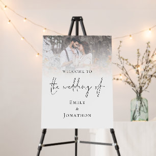 Modern Photo Overlay Welcome to Wedding Foam Board