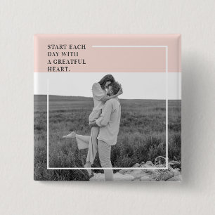 Modern Photo Pastel Pink Family Lovely Gift Button