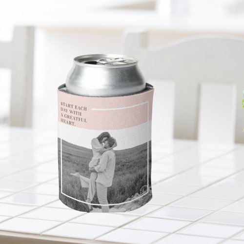 Modern Photo Pastel Pink Family Lovely Gift Can Cooler
