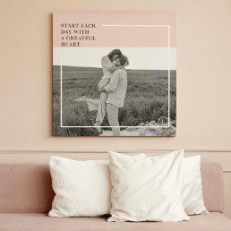 Modern Photo Pastel Pink Family Lovely Gift Canvas Print