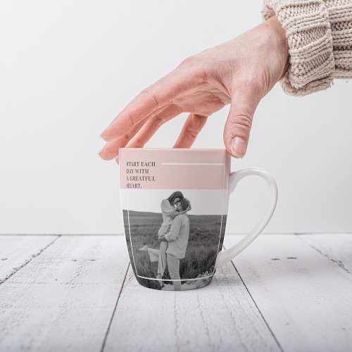 Modern Photo Pastel Pink Family Lovely Gift Latte Mug