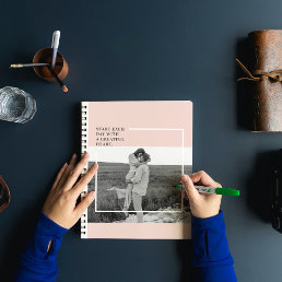 Modern Photo Pastel Pink Family Lovely Gift Notebook