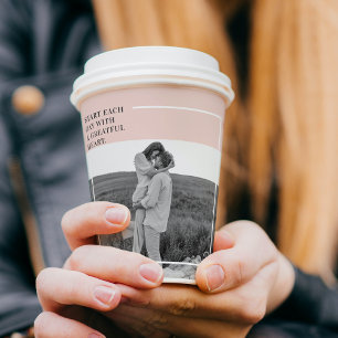 Modern Photo Pastel Pink Family Lovely Gift Paper Cups