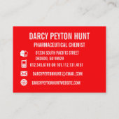 Modern Photo Personal Business Cards (Back)