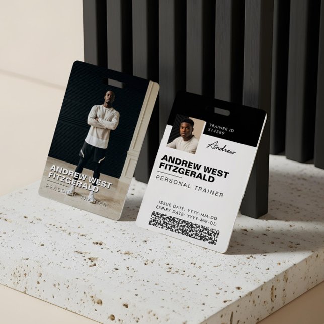 Modern Photo Personal Trainer Fitness Lifestyle Badge (Modern Photo Personal Trainer Fitness Lifestyle Badge)