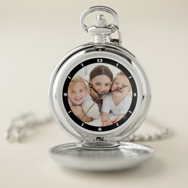 Modern Photo Personalized Pocket Watch (Inside)