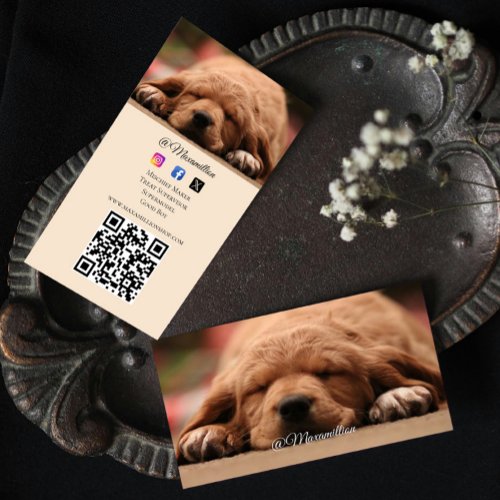 Modern Photo Petfluencer Business Card