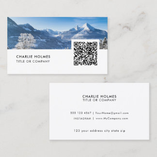 Modern Photo Photographer Business Card | QR Code
