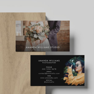 Modern Photo Photographer Photography Business Card