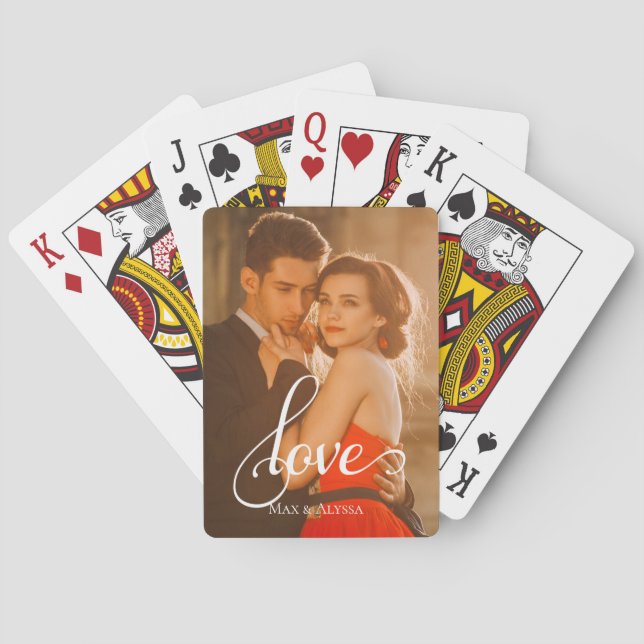 Modern Photo Poker Cards (Back)