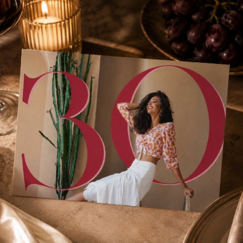 Modern Photo Pop Milestone Birthday Invitation