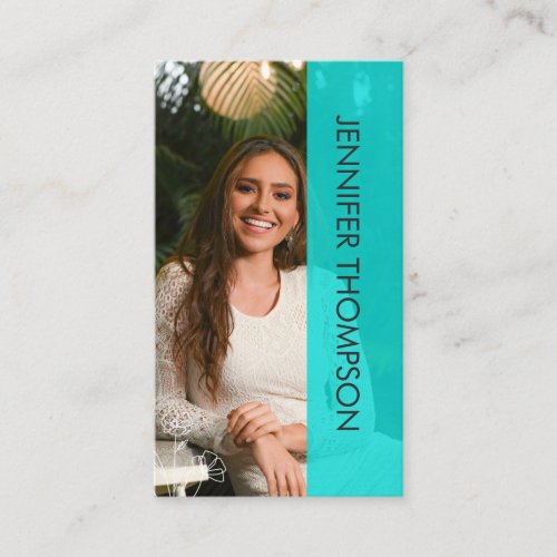 Modern  Photo Professional  Green Business Card