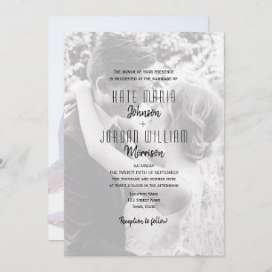 Modern Photo QR Code Wedding Invitation