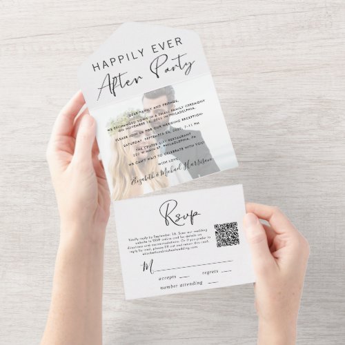Modern Photo QR Code Wedding Reception