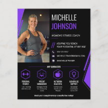 Modern Photo QR Code Women's Fitness Coach