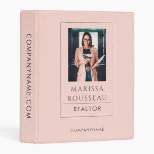 Modern Photo Realtor Photo Blush Mini Binder