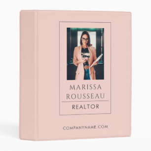 Modern Photo Realtor Photo Blush Mini Binder