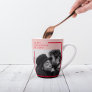Modern Photo | Red & Pink Happy Valentines Gift Latte Mug