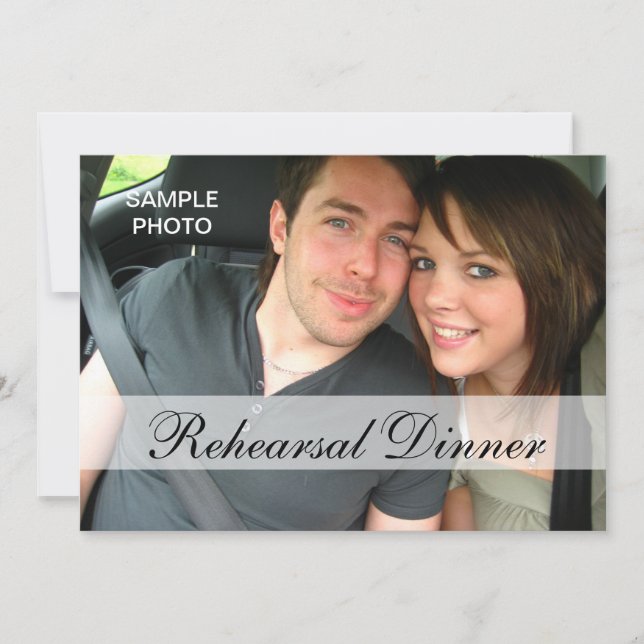 Modern Photo Rehearsal Dinner Invitations (Front)