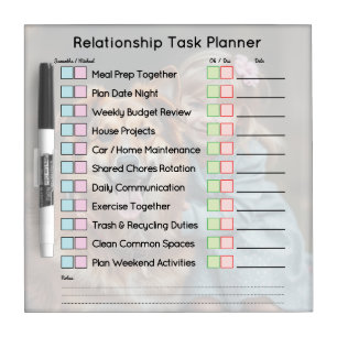 Modern Photo Relationship Task Planner Dry Erase Board