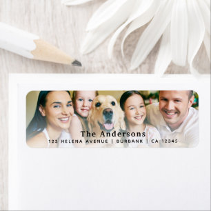 Modern Photo Return Address Label