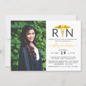 Modern Photo RN Nurse Graduation Party Invitation | Zazzle