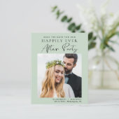  Modern Photo Sage Wedding Reception Save The Date (Standing Front)