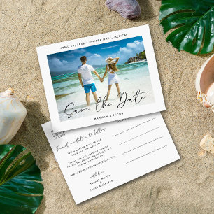 Modern Photo Save the Date Announcement Postcard