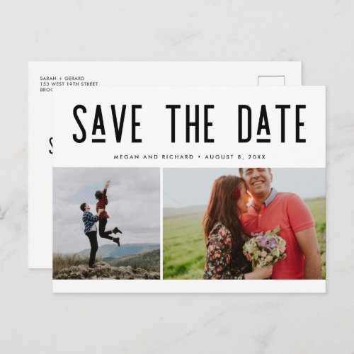 Modern Photo Save the Date Announcement Postcard