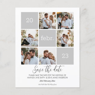Modern Photo Save the Date Budget Wedding