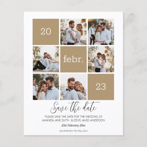 Modern Photo Save the Date Budget Wedding