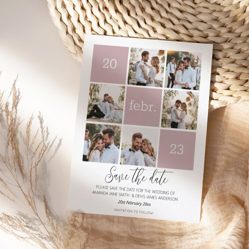 Modern Photo Save the Date Budget Wedding