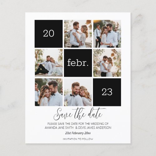 Modern Photo Save the Date Budget Wedding