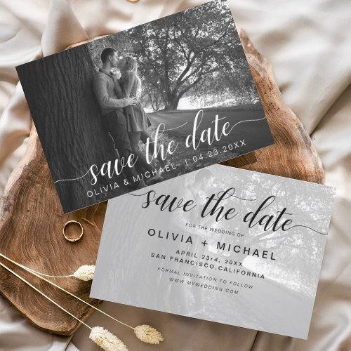 Modern Photo Save the Date Handwritten