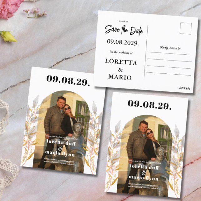 Modern Photo Save the date Invitation Postcard (Creator Uploaded)