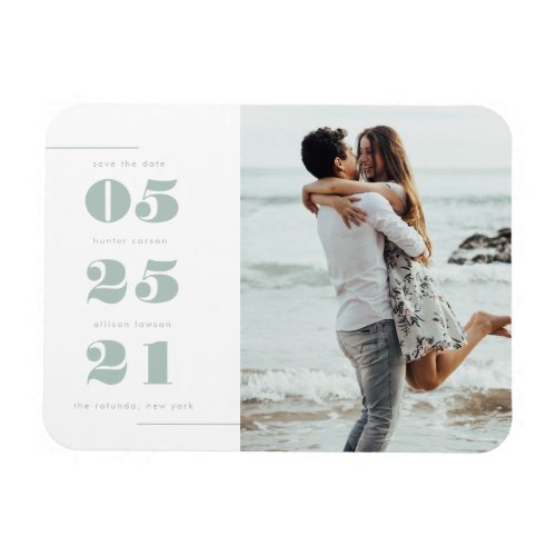 Modern Photo Save the Date Magent Magnet