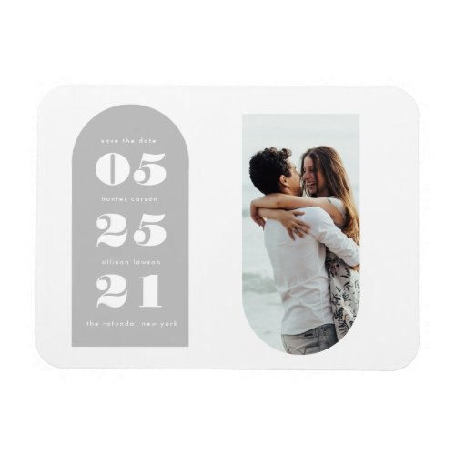 Modern Photo Save the Date Magnet
