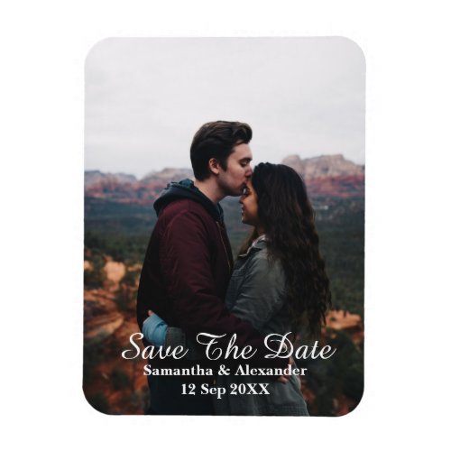 Modern Photo Save The Date Magnet