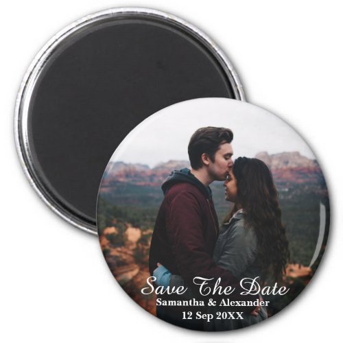 Modern Photo Save The Date Magnet