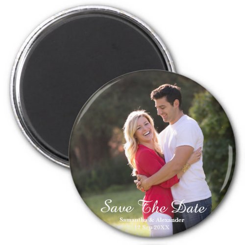 Modern Photo Save The Date Magnet